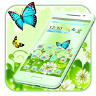 Бабочка зеленая тема природы иконка