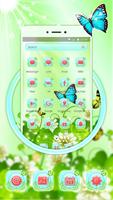 Butterfly Green Nature Theme syot layar 1