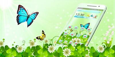 Butterfly Green Nature Theme syot layar 3