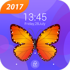 آیکون‌ Butterfly Lock Screen - 3D neon butterfly theme