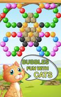 Jeux de bulles Chats Affiche