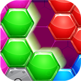 Bloc de puzzle de Hexagon icône