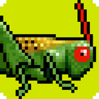 Insecto color por número, insectos Pixel Art icono