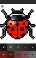 Inseto cor pelo número, insetos Pixel Art imagem de tela 3