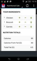 برنامه‌نما Nutrition Calculator عکس از صفحه
