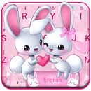 Thème de clavier Bunny Love APK