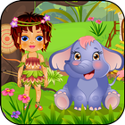 Caring Baby Elephant أيقونة