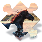 Horses Jigsaw Puzzles Free أيقونة