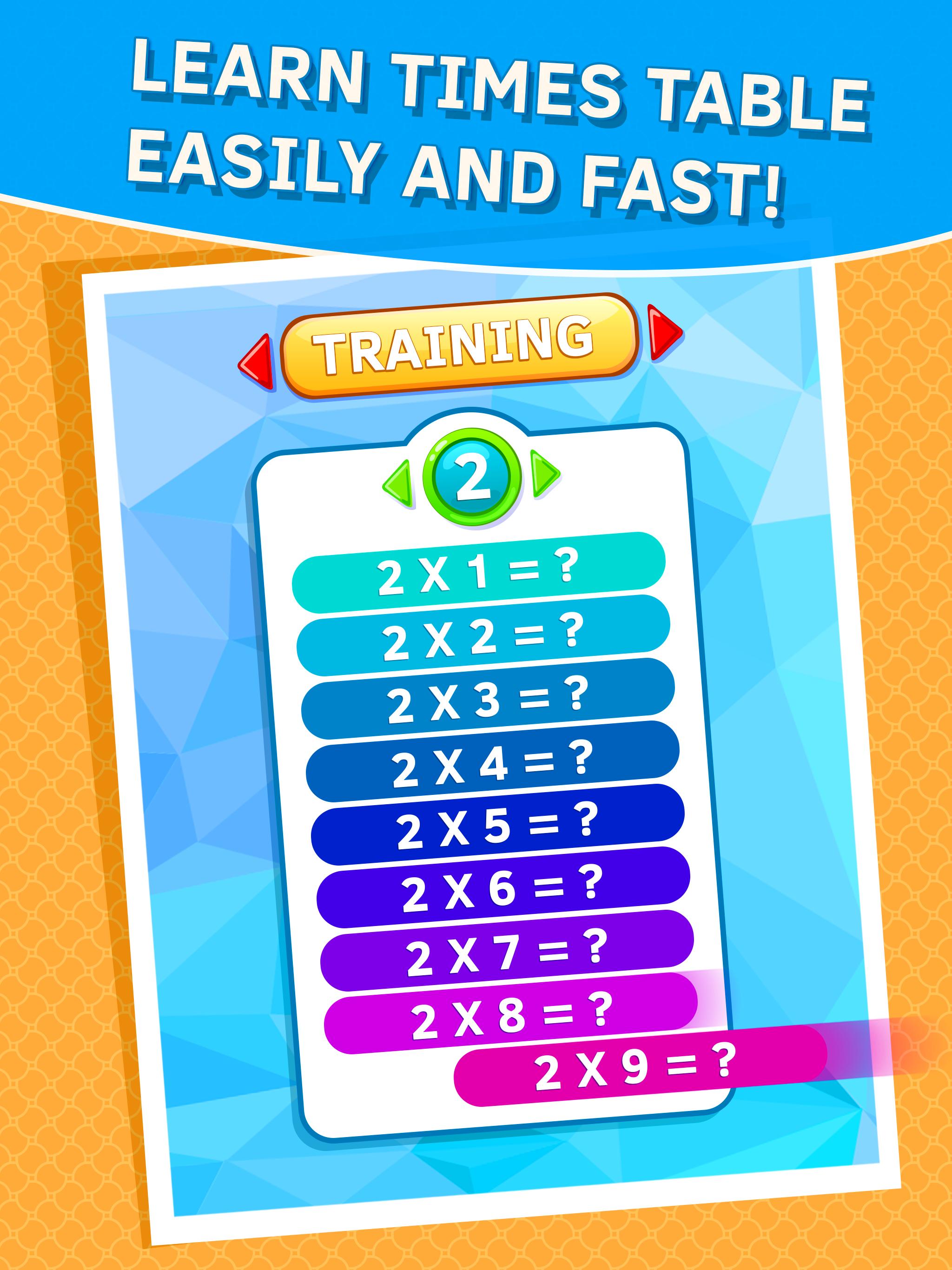 Learn Times Tables Games Free For Android Apk Download