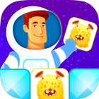 Matching game. Space monsters! آئیکن