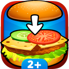 Baby kitchen game: Burger Chef Zeichen
