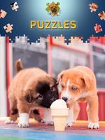 Dog and Puppys Jigsaw Puzzles पोस्टर