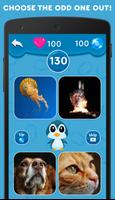4 pics. Odd one out: Penguin Quiz poster
