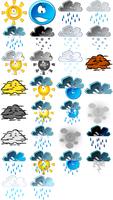 Weather M8. Icons. Cartoonz Affiche