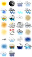 Weather M8. Icons. Real Nature Affiche