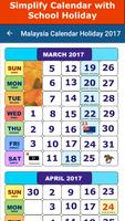 Malaysia Calendar Holiday 2017 plakat