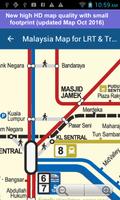 Malaysia Map for LRT & Train plakat