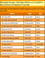 Indonesia Public Holidays 2015 скриншот 1