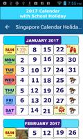 Singapore Calendar Holiday ポスター