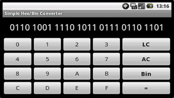 Simple Hex/Bin Converter captura de pantalla 3