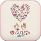 Cute couple go launcher theme आइकन