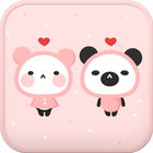 Pink Love go launcher theme أيقونة