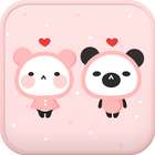 Pink Love go launcher theme icône