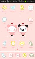 Pink Love go launcher theme penulis hantaran