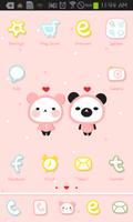 Pink Love go launcher theme Poster
