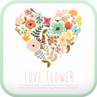 Love Flower go launcher theme icône