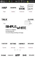 SIMPLE WHITE go launcher theme Affiche