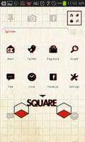 square GO launcher theme imagem de tela 1