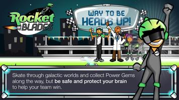 CDC HEADS UP Rocket Blades: The Brain Safety Game الملصق