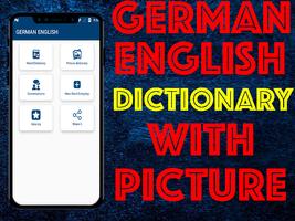 German English Offline Dictionary with pictures Affiche