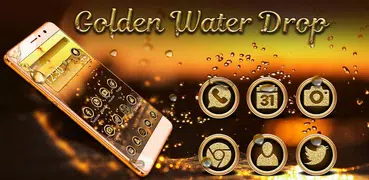Golden Water Drops Theme