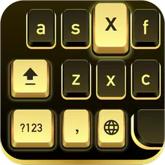 Golden Black Cheetah Keyboard APK download