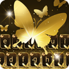 Gold Butterfly Shining Keyboard Theme ไอคอน