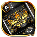 Beautiful Gold Clover Keyboard Theme APK