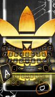 Beautiful Gold Clover Keyboard Theme capture d'écran 3