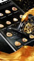 Golden Black Clock Theme 포스터
