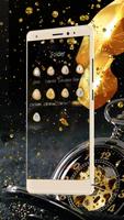 Golden Black Clock Theme 스크린샷 2