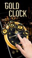 3D Gold Clock Theme پوسٹر