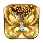 Diamond Butterfly Golden Theme Zeichen