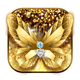 Diamond Butterfly Golden Theme আইকন