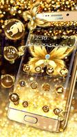 Diamond Butterfly Golden Theme Plakat