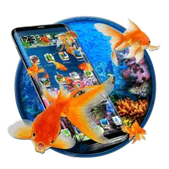 3D Gold fish aquarium theme APK download