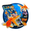 ”3D Gold fish aquarium theme