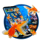 3D Gold fish aquarium icon