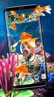 3D Gold fish aquarium पोस्टर