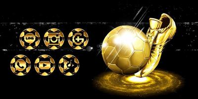 3D Gold Football Theme capture d'écran 3